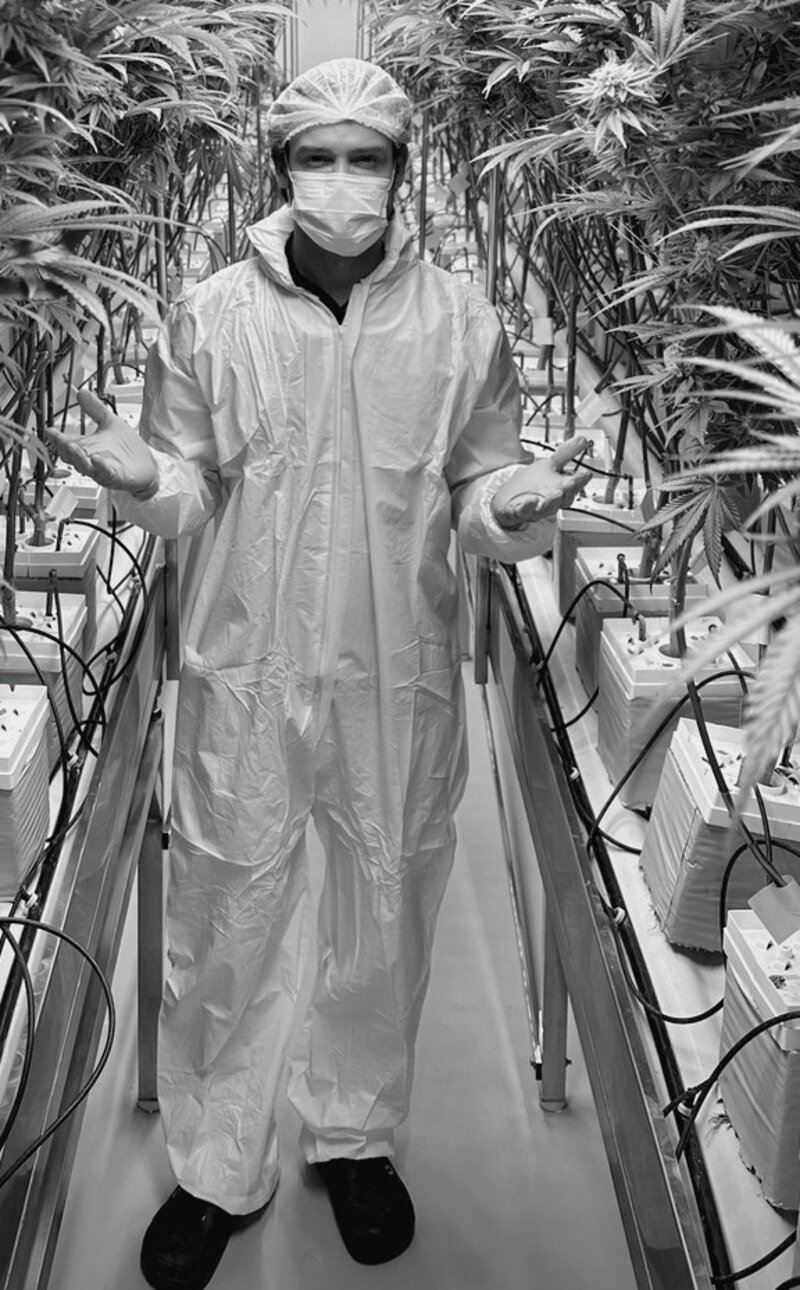 Dinark Viana em ambiente de pesquisa e cultivo controlado